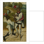 King Balthasar, one of the Three Magi, and a Servant, fragment from An Adoration of the Magi by Anonymous