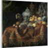 Still Life with Fruit and Crockery on a Turkish Carpet by Francesco Fieravino