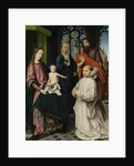 Virgin and Child Enthroned, with Saints Jerome and John the Baptist and a Carthusian Monk by Jan Provoost