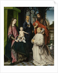 Virgin and Child Enthroned, with Saints Jerome and John the Baptist and a Carthusian Monk by Jan Provoost
