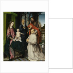 Virgin and Child Enthroned, with Saints Jerome and John the Baptist and a Carthusian Monk by Jan Provoost