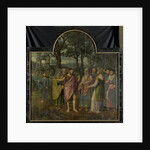 Saint Barbara with Kneeling Donor Berbel or Barbara van der Noot, right outside panel of Triptych with Scenes from the Life of John the Baptist by Jan van Coninxloo II