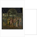 Saint Barbara with Kneeling Donor Berbel or Barbara van der Noot, right outside panel of Triptych with Scenes from the Life of John the Baptist by Jan van Coninxloo II