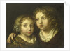 A daughter and a son (Constantijn?) of the artist by Caspar Netscher