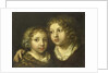 A daughter and a son (Constantijn?) of the artist by Caspar Netscher