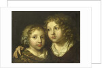 A daughter and a son (Constantijn?) of the artist by Caspar Netscher