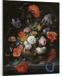 Still Life with Flowers and a Watch by Abraham Mignon