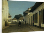 A street in the old part of Batavia Jakarta Indonesia by Jan Weissenbruch