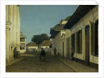 A street in the old part of Batavia Jakarta Indonesia by Jan Weissenbruch