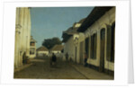 A street in the old part of Batavia Jakarta Indonesia by Jan Weissenbruch