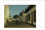 A street in the old part of Batavia Jakarta Indonesia by Jan Weissenbruch