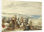 Equestrian Battle in a Mountainous Landscape by Bartholomäus Dietterlin