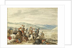 Equestrian Battle in a Mountainous Landscape by Bartholomäus Dietterlin