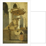 The pulpit of a church in Hoorn, The Netherlands by Johannes Bosboom