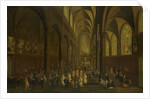 The interior of the Dominican church in Antwerp Belgium by Pieter Neefs I
