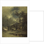 Village by night by Jules Dupré