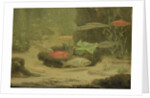 Gold and silver fish in an aquarium by Gerrit Willem Dijsselhof