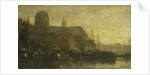 Ships in the port of Dordrecht, The Netherlands by Jacob Maris