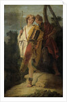Young Man with Bow and large Quiver and his Companion with a Shield, formerly entitled Telemachus and Mentor by Giovanni Battista Tiepolo