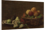Still life with fruit by Henri Fantin-Latour