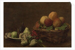 Still life with fruit by Henri Fantin-Latour