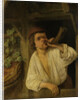 A baker blowing his horn by Adriaen van Ostade