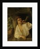 A baker blowing his horn by Adriaen van Ostade