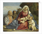 Virgin and Child with young John the Baptist, Saints Peter and Antony Abbot by Anonymous