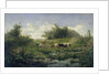 Cows in a Puddle by Gerard Bilders