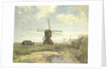 Sunny day, a mill on a watercourse by Paul Joseph Constantin Gabriël