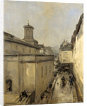 View of the Church of Notre Dame de Lorette and the Rue Fléchier, Paris France by Antoine Vollon