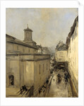 View of the Church of Notre Dame de Lorette and the Rue Fléchier, Paris France by Antoine Vollon