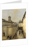 View of the Church of Notre Dame de Lorette and the Rue Fléchier, Paris France by Antoine Vollon