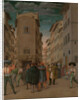 Florentine Street Scene with Twelve Figures (Sheltering the Traveler, one of the Seven Works of Mercy) Italy by Anonymous