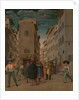 Florentine Street Scene with Twelve Figures (Sheltering the Traveler, one of the Seven Works of Mercy) Italy by Anonymous