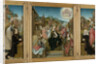 Triptych with Virgin and Child with Saints, male Donor with Saint Martin, female Donor with Saint Cunera, and the Annunciation by Master of Delft