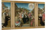 Triptych with Virgin and Child with Saints, male Donor with Saint Martin, female Donor with Saint Cunera, and the Annunciation by Master of Delft