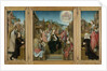 Triptych with Virgin and Child with Saints, male Donor with Saint Martin, female Donor with Saint Cunera, and the Annunciation by Master of Delft