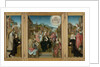 Triptych with Virgin and Child with Saints, male Donor with Saint Martin, female Donor with Saint Cunera, and the Annunciation by Master of Delft