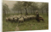 Shepherdess with a Flock of Sheep by Anton Mauve