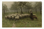 Shepherdess with a Flock of Sheep by Anton Mauve