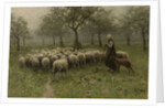 Shepherdess with a Flock of Sheep by Anton Mauve