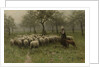 Shepherdess with a Flock of Sheep by Anton Mauve