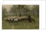 Shepherdess with a Flock of Sheep by Anton Mauve