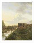 The Canal at ’s-Graveland, The Netherlands by Pieter Gerardus van Os