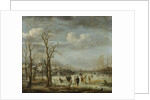 River view in the winter by Aert van der Neer