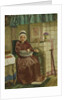 Old woman by the fireplace by August Allebé