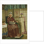 Old woman by the fireplace by August Allebé