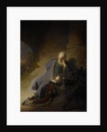 Jeremiah Lamenting the Destruction of Jerusalem by Rembrandt Harmensz. van Rijn