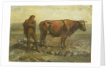 Ploughing farmer by Willem van Konijnenburg